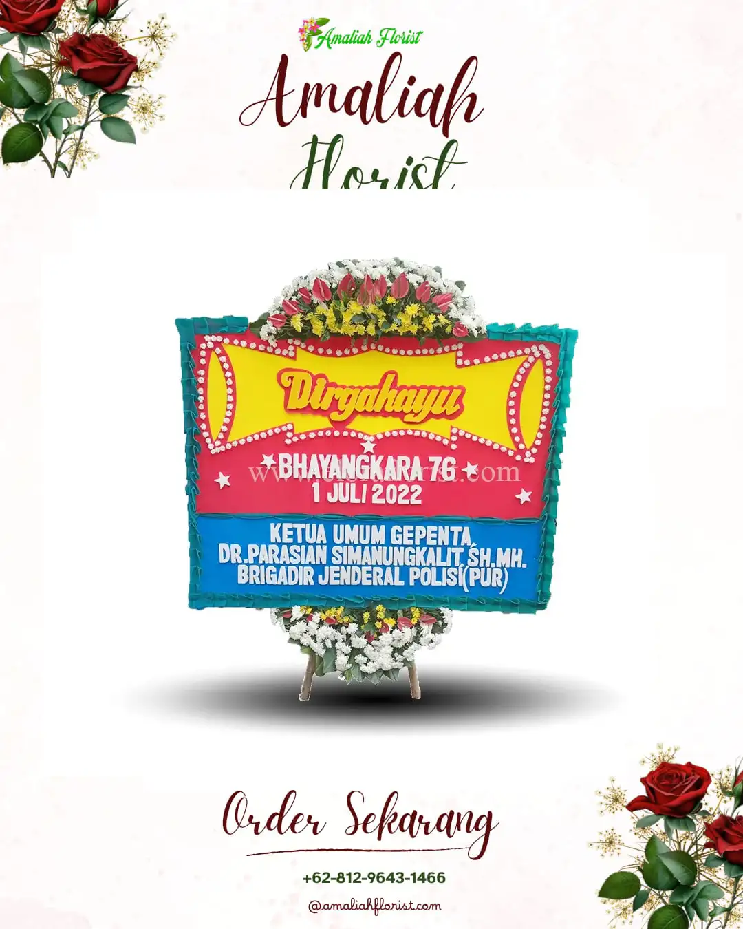 Papan Bunga HUT Ulang Tahun Pondok Betung